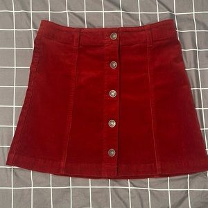FOREVER 21 Rust corduroy button skirt.  Size M